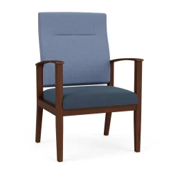 Mason Street Wood Oversize Patient Chair in Premium Upholstery
