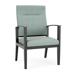 Mason Street Wood Oversize Patient Chair in Premium Upholstery