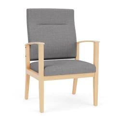 Mason Street Wood Oversize Patient Chair in Premium Upholstery