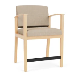 Mason Street Wood Oversize Hip Chair in Premium Upholstery