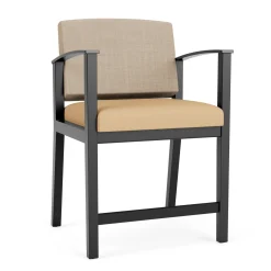 Mason Street Wood Oversize Hip Chair in Premium Upholstery