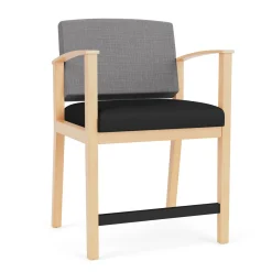 Mason Street Wood Oversize Hip Chair in Premium Upholstery