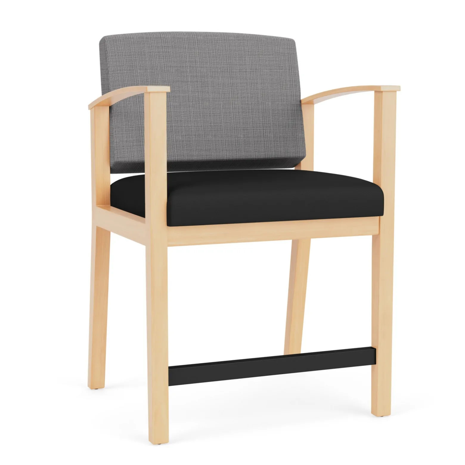 Mason Street Wood Oversize Hip Chair in Premium Upholstery