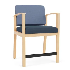 Mason Street Wood Oversize Hip Chair in Premium Upholstery