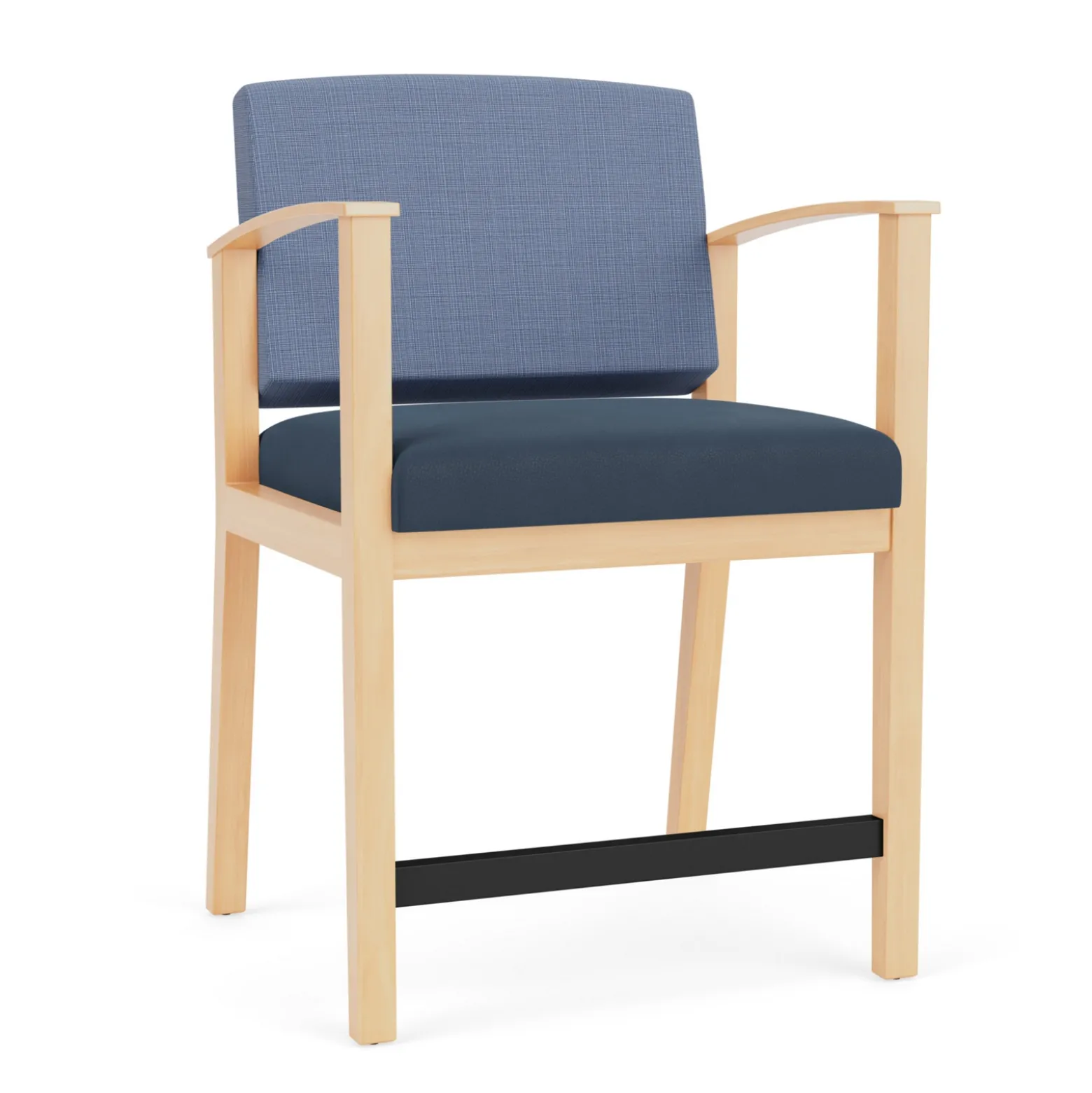 Mason Street Wood Oversize Hip Chair in Premium Upholstery