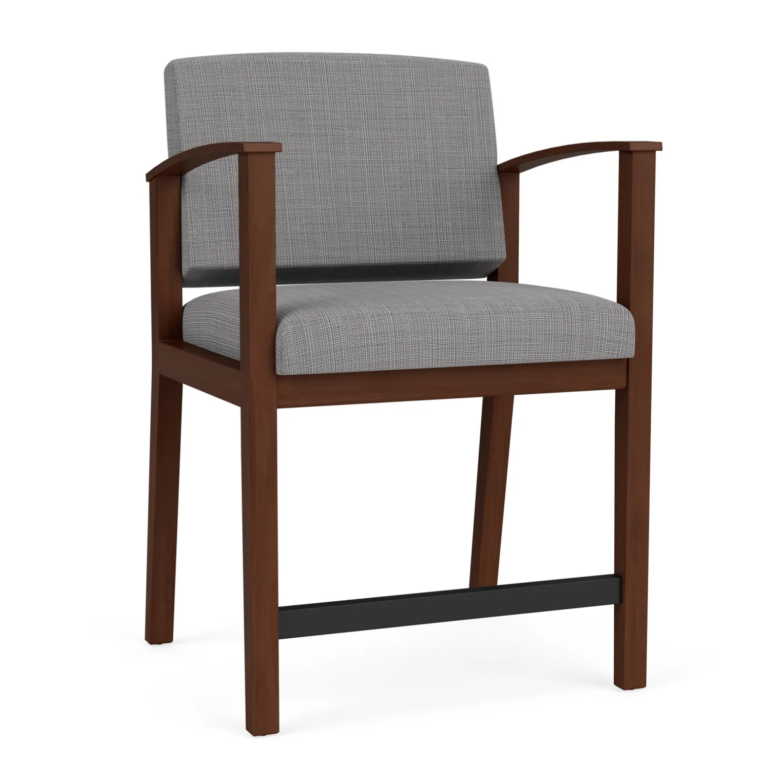 Mason Street Wood Oversize Hip Chair in Premium Upholstery