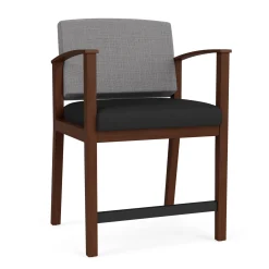 Mason Street Wood Oversize Hip Chair in Premium Upholstery