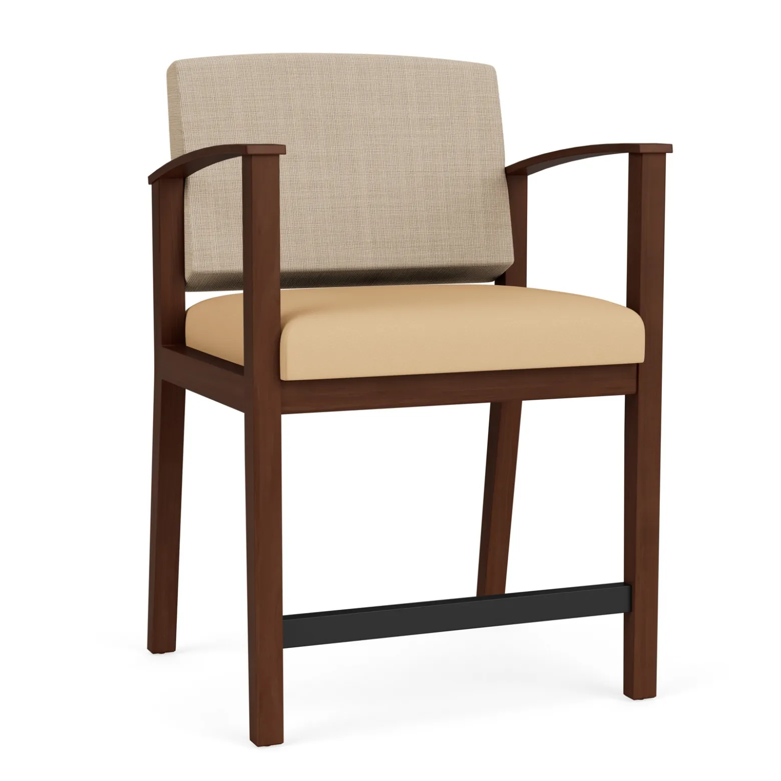 Mason Street Wood Oversize Hip Chair in Premium Upholstery