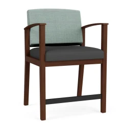 Mason Street Wood Oversize Hip Chair in Premium Upholstery