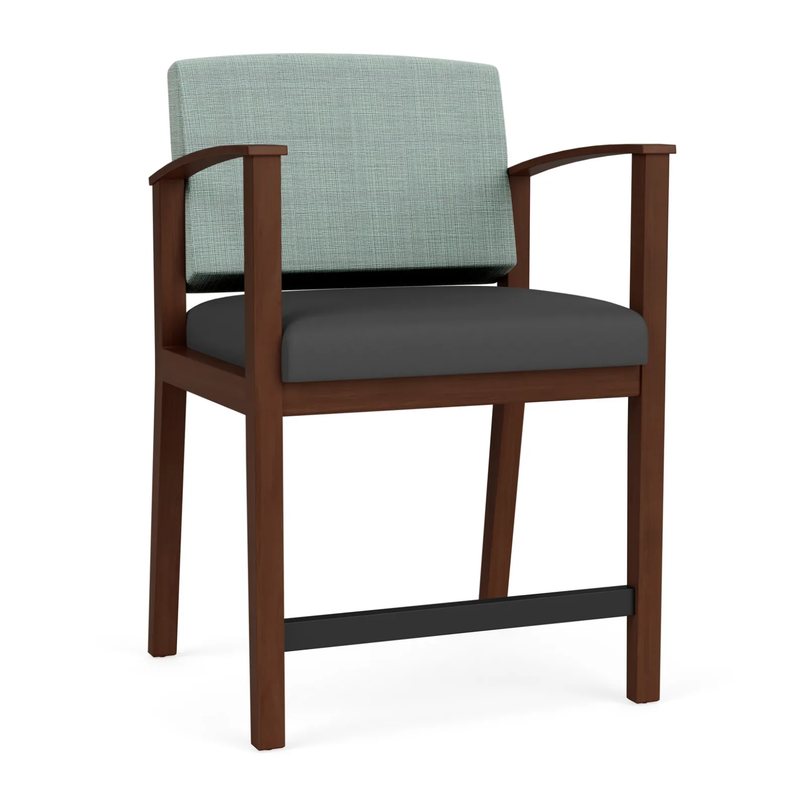 Mason Street Wood Oversize Hip Chair in Premium Upholstery