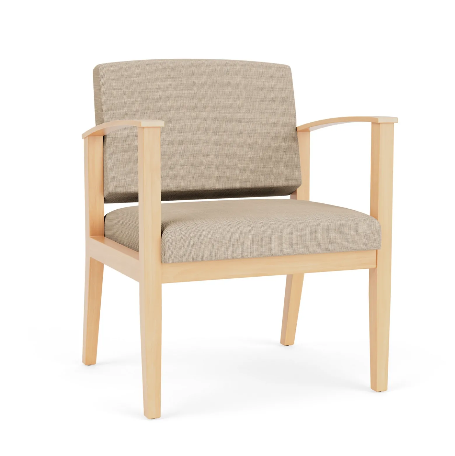 Mason Street Wood Oversized Guest Chair in Premium Upholstery