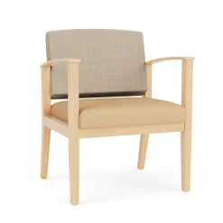 Mason Street Wood Oversized Guest Chair in Premium Upholstery
