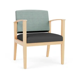 Mason Street Wood Oversized Guest Chair in Premium Upholstery