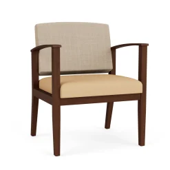 Mason Street Wood Oversized Guest Chair in Premium Upholstery