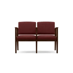 Mason Street Wood 2-Seat Sofa with Center Arm in Premium Upholstery