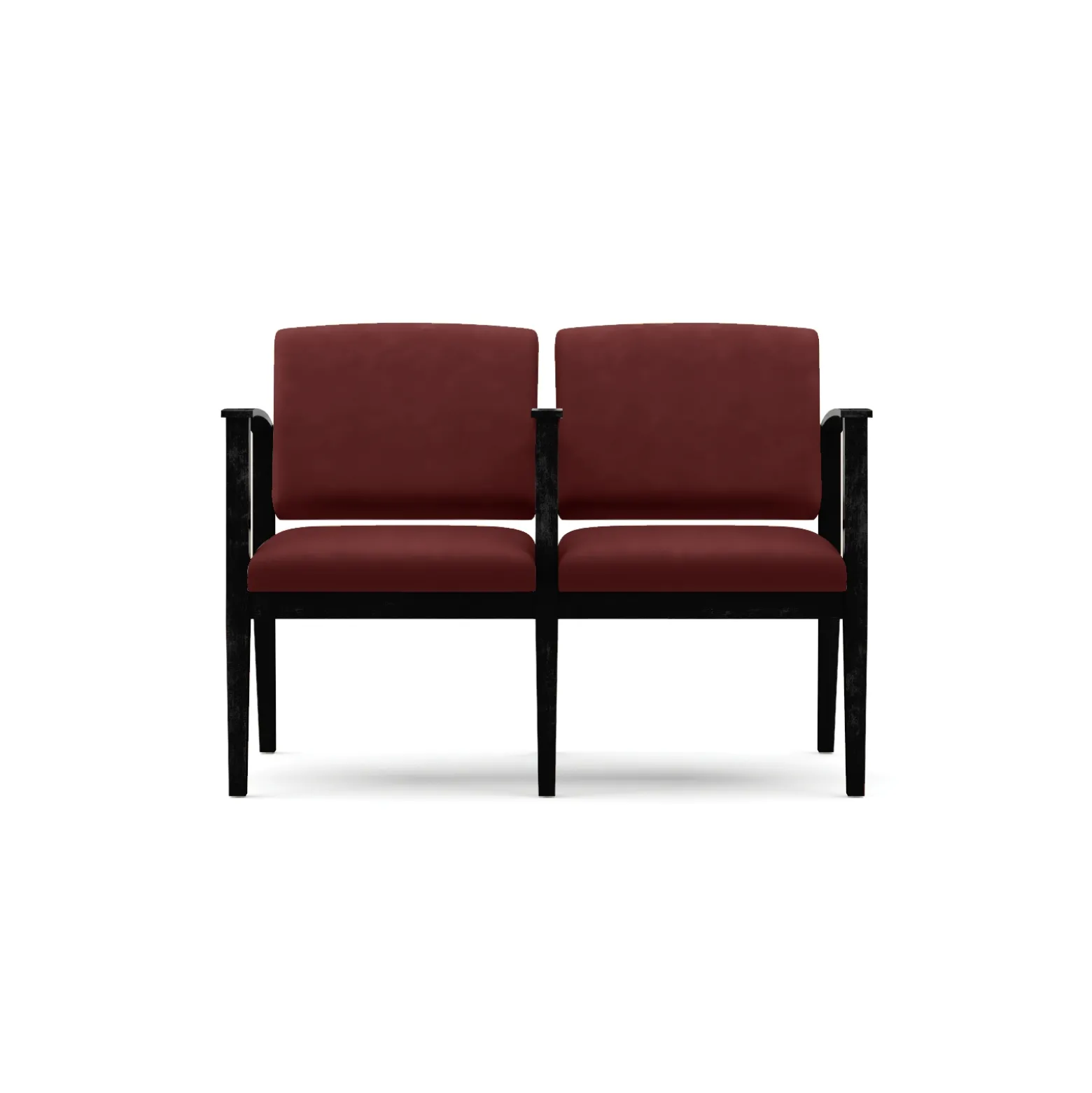 Mason Street Wood 2-Seat Sofa with Center Arm in Premium Upholstery