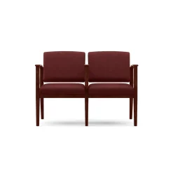 Mason Street Wood 2-Seat Sofa with Center Arm in Premium Upholstery