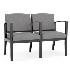 Mason Street Wood 2-Seat Sofa with Center Arm in Premium Upholstery
