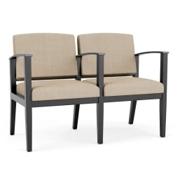 Mason Street Wood 2-Seat Sofa with Center Arm in Premium Upholstery