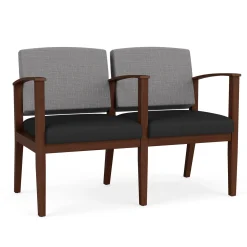 Mason Street Wood 2-Seat Sofa with Center Arm in Premium Upholstery