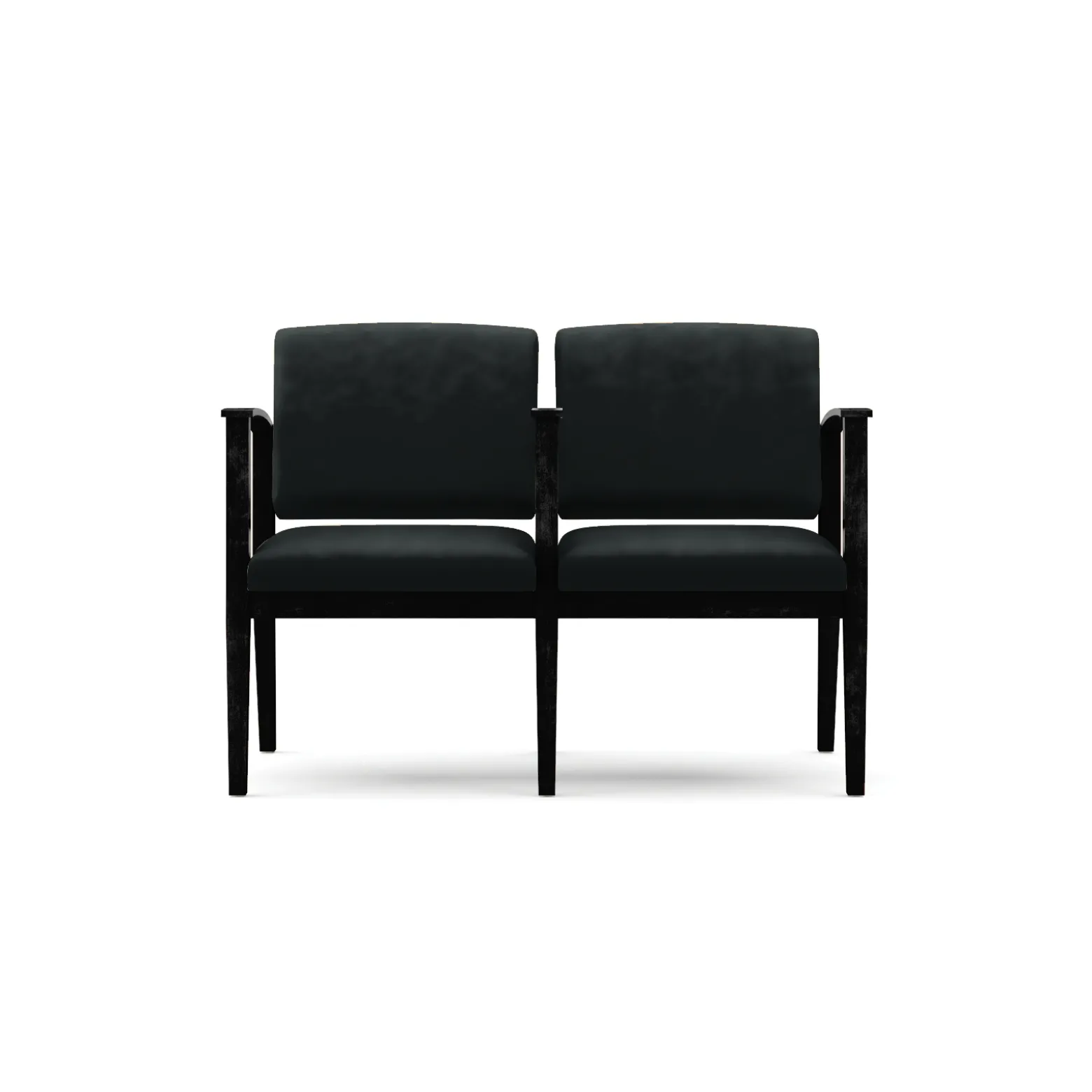 Mason Street Wood 2-Seat Sofa with Center Arm in Premium Upholstery