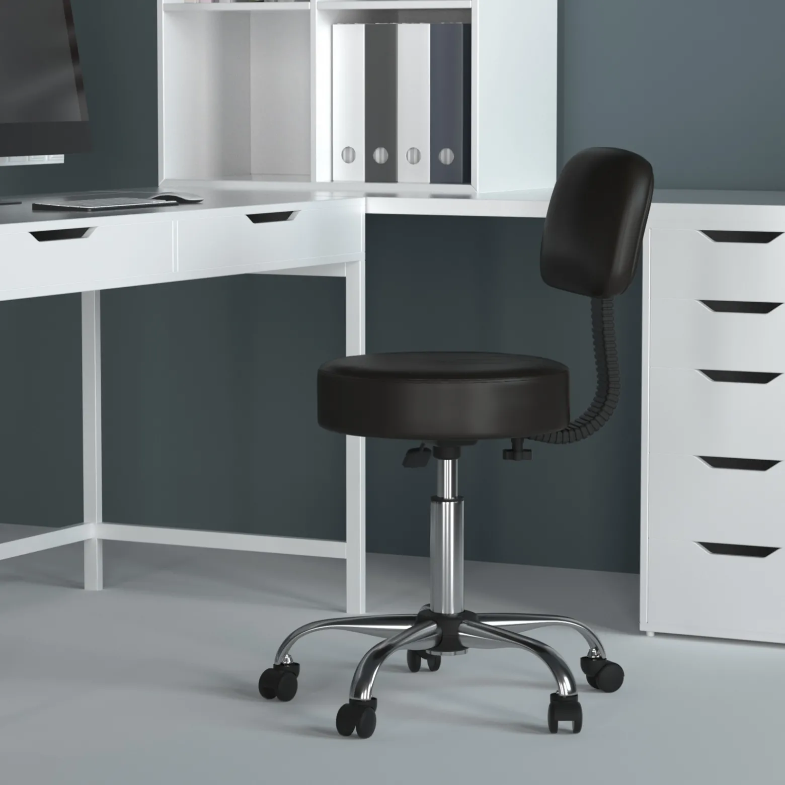 Medical/Spa Professional Adjustable Stool with Back