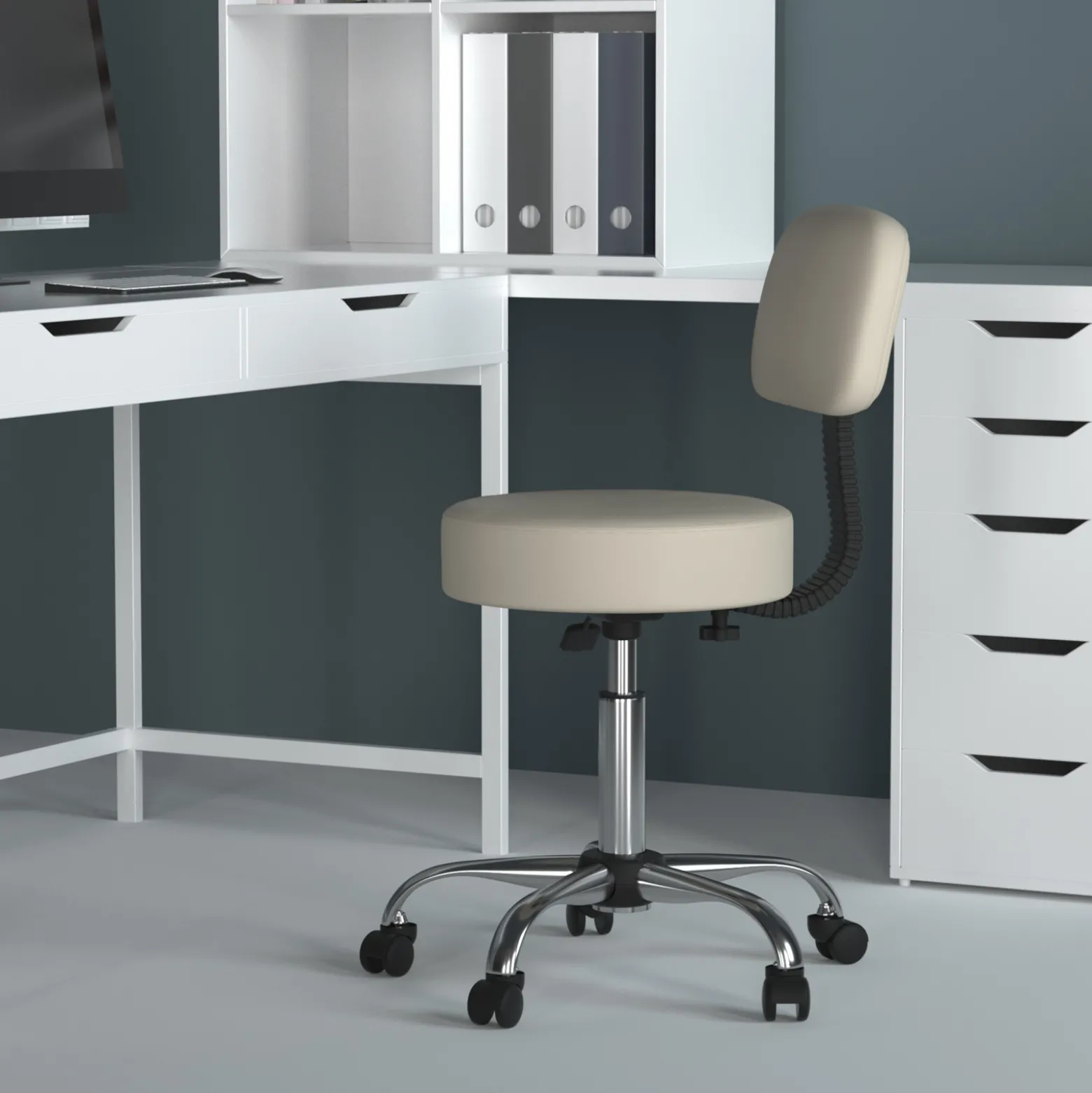 Medical/Spa Professional Adjustable Stool with Back