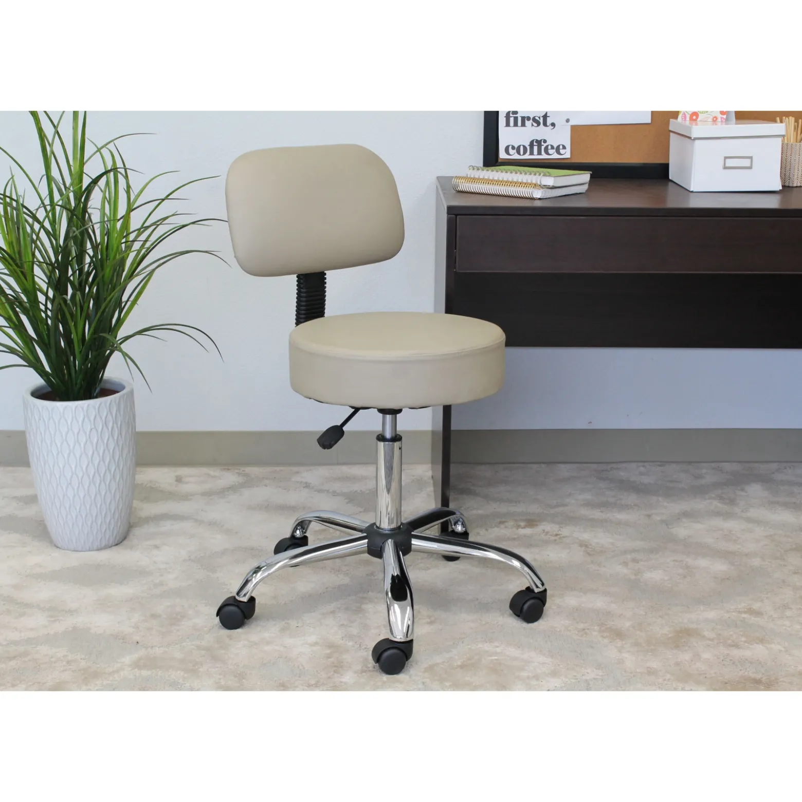 Medical/Spa Professional Adjustable Stool with Back
