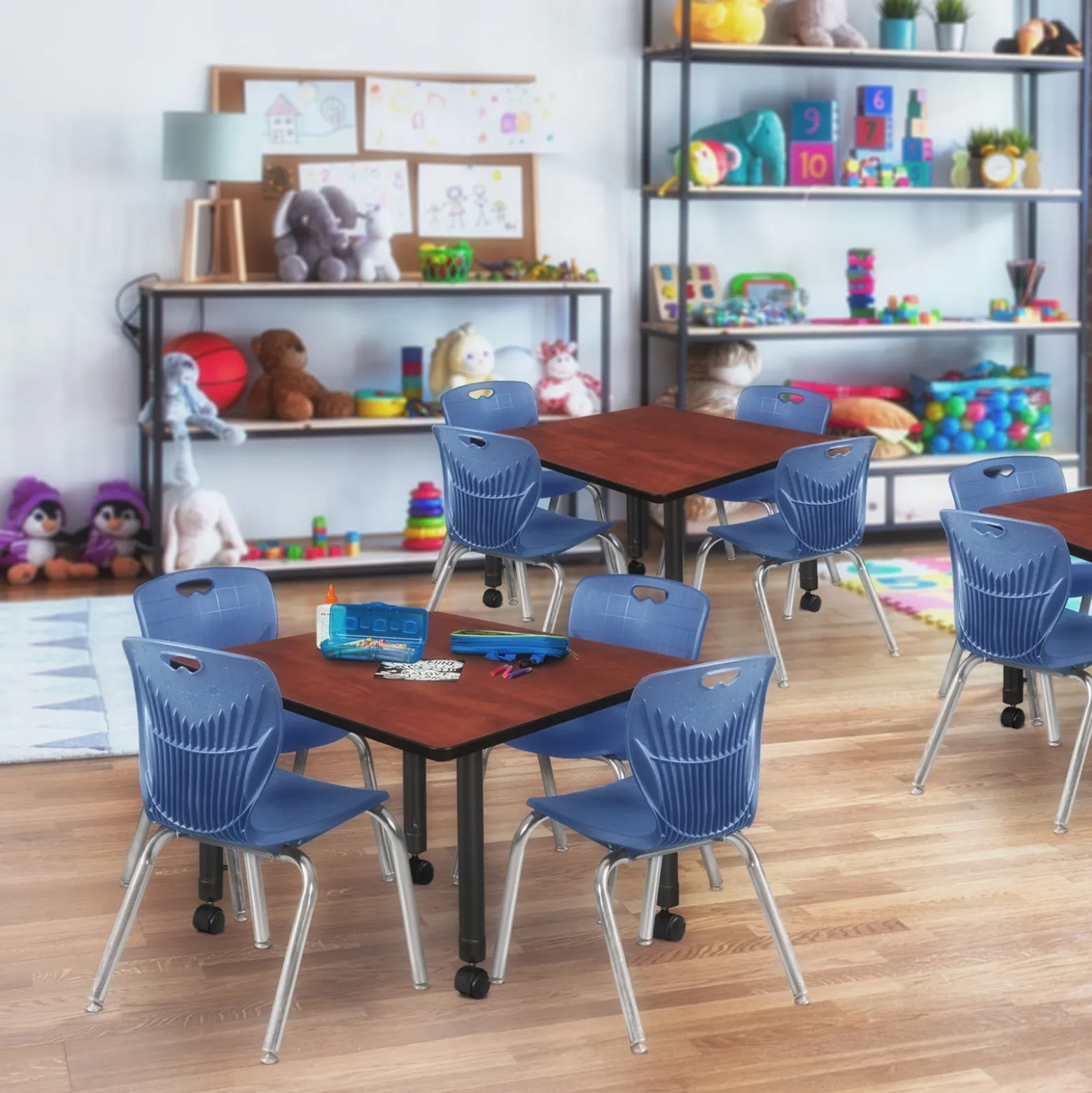 Merit Adjustable Table Set of 4 Casters
