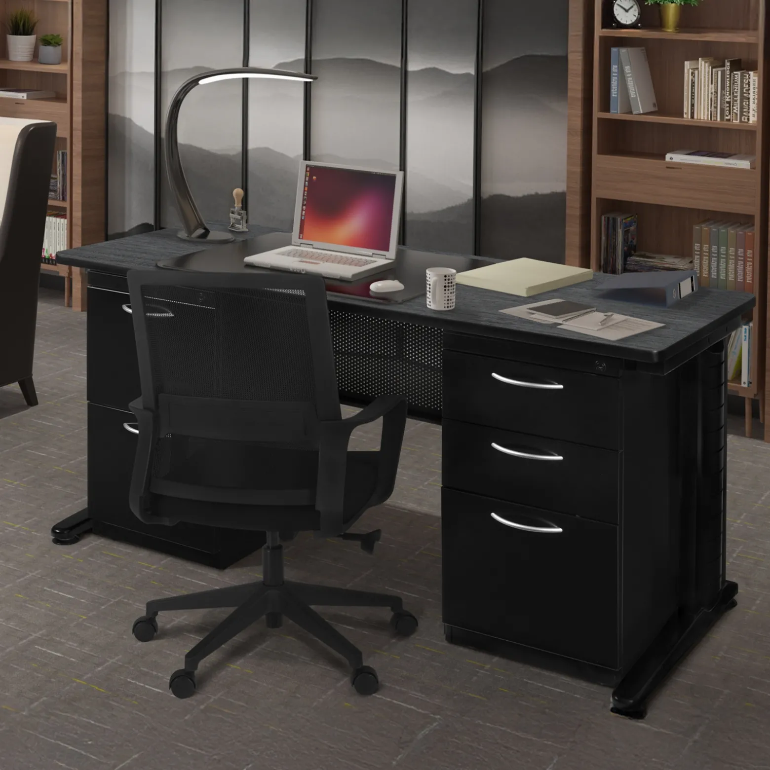 Merit Double Pedestal Desk - 72"W x 24"D