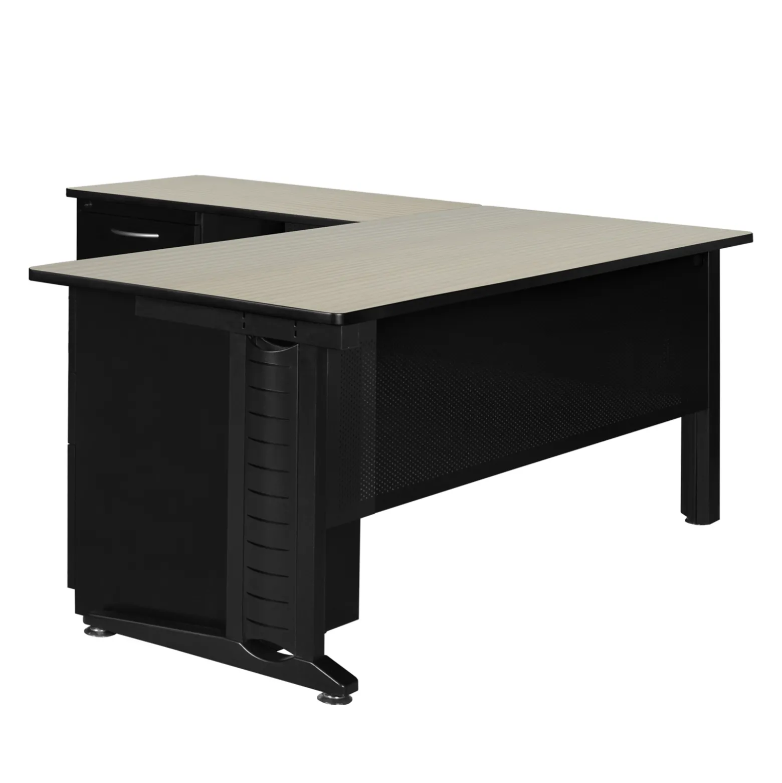 Merit Double Pedestal L-Shaped Desk - 66"W x 72"D