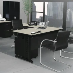 Merit Double Pedestal L-Shaped Desk - 66