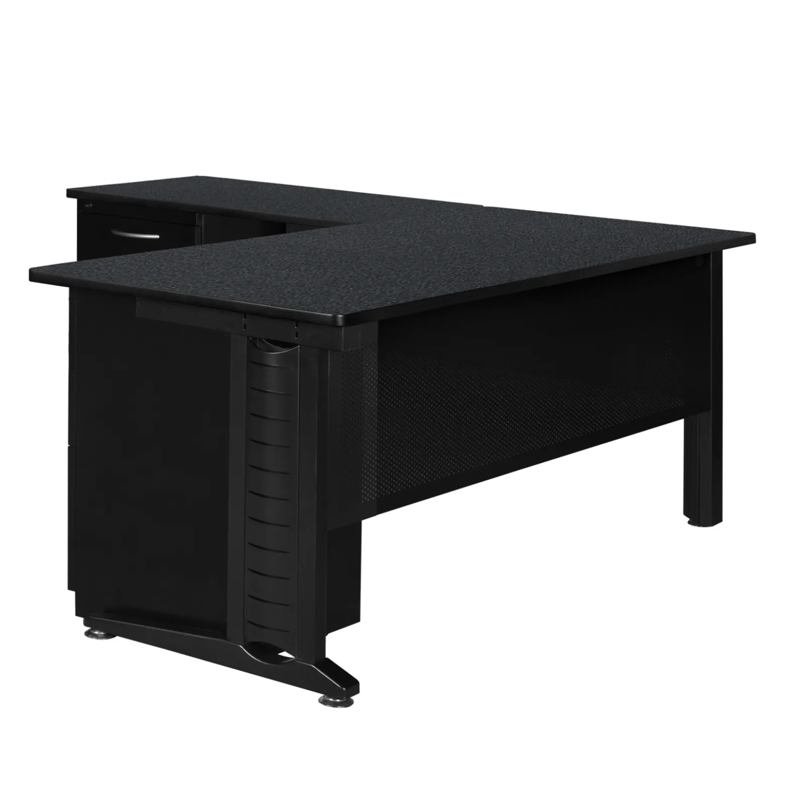 Merit Double Pedestal L-Shaped Desk - 66"W x 78"D