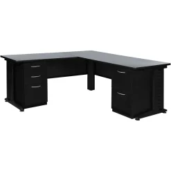Merit Double Pedestal L-Shaped Desk - 72
