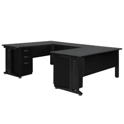 Merit Double Pedestal U-Desk - 66"W x 102"D