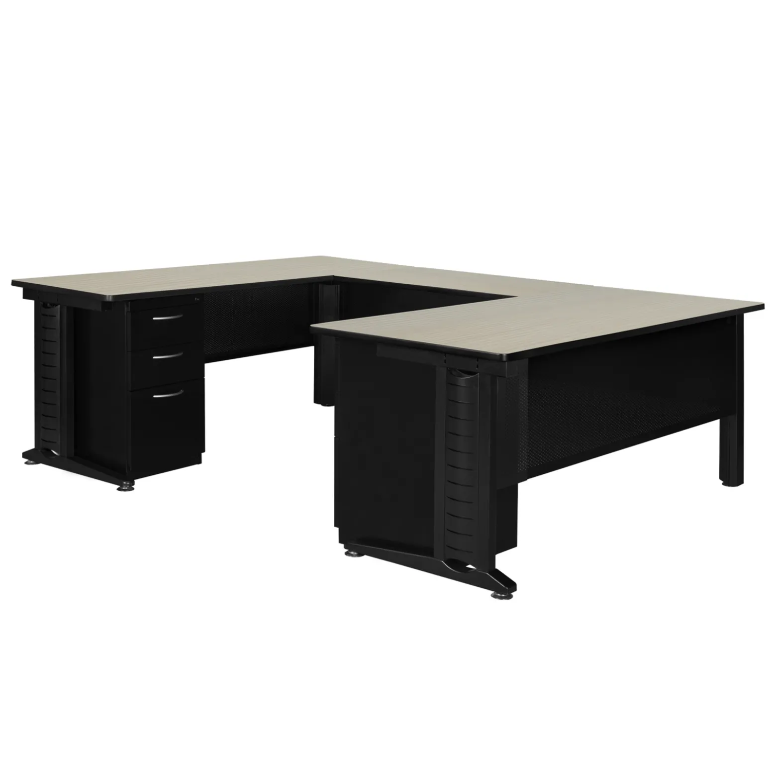 Merit Double Pedestal U-Shaped Desk - 72"W x 102"D
