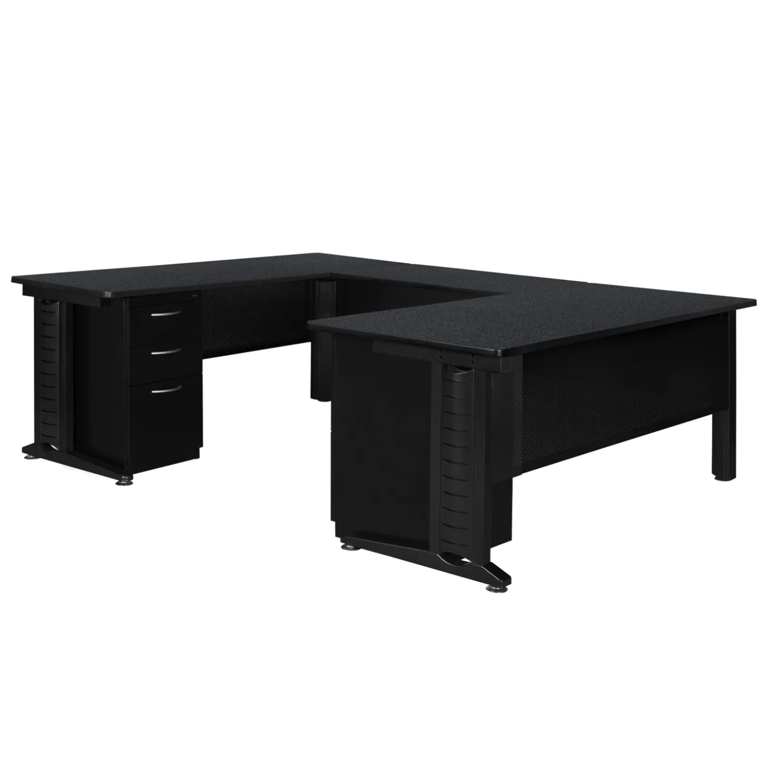 Merit Double Pedestal U-Shaped Desk - 66"W x 96"D