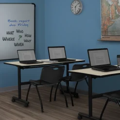Merit Flip Top Training Table with Casters - 60