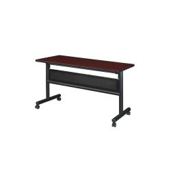 Merit Flip Top Training Table with Casters and Modesty Panel - 48"W x 24"D