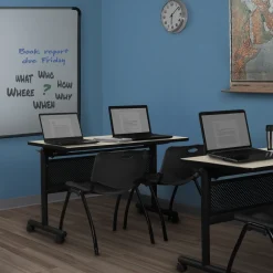 Merit Flip Top Training Table with Casters and Modesty Panel - 48