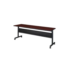 Merit Flip Top Training Table with Casters and Modesty Panel - 72"W x 24"D