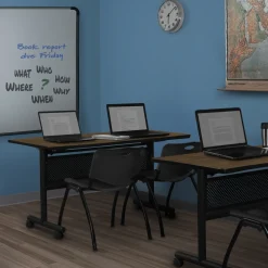 Merit Flip Top Training Table with Casters and Modesty Panel - 60