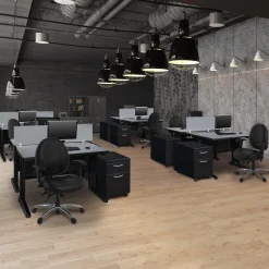 Merit 2-Person Workstation with Privacy Divider - 72