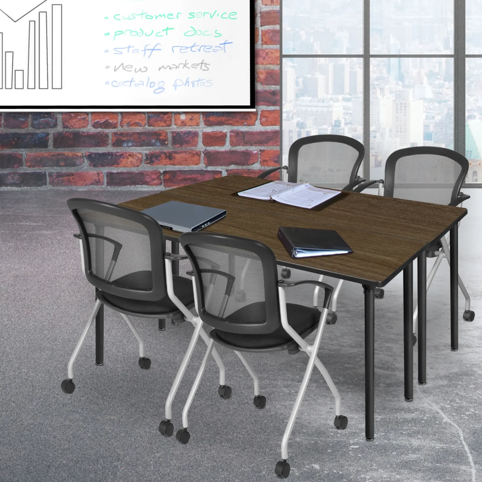 Merit Rectangle Folding Table - 60"x24"