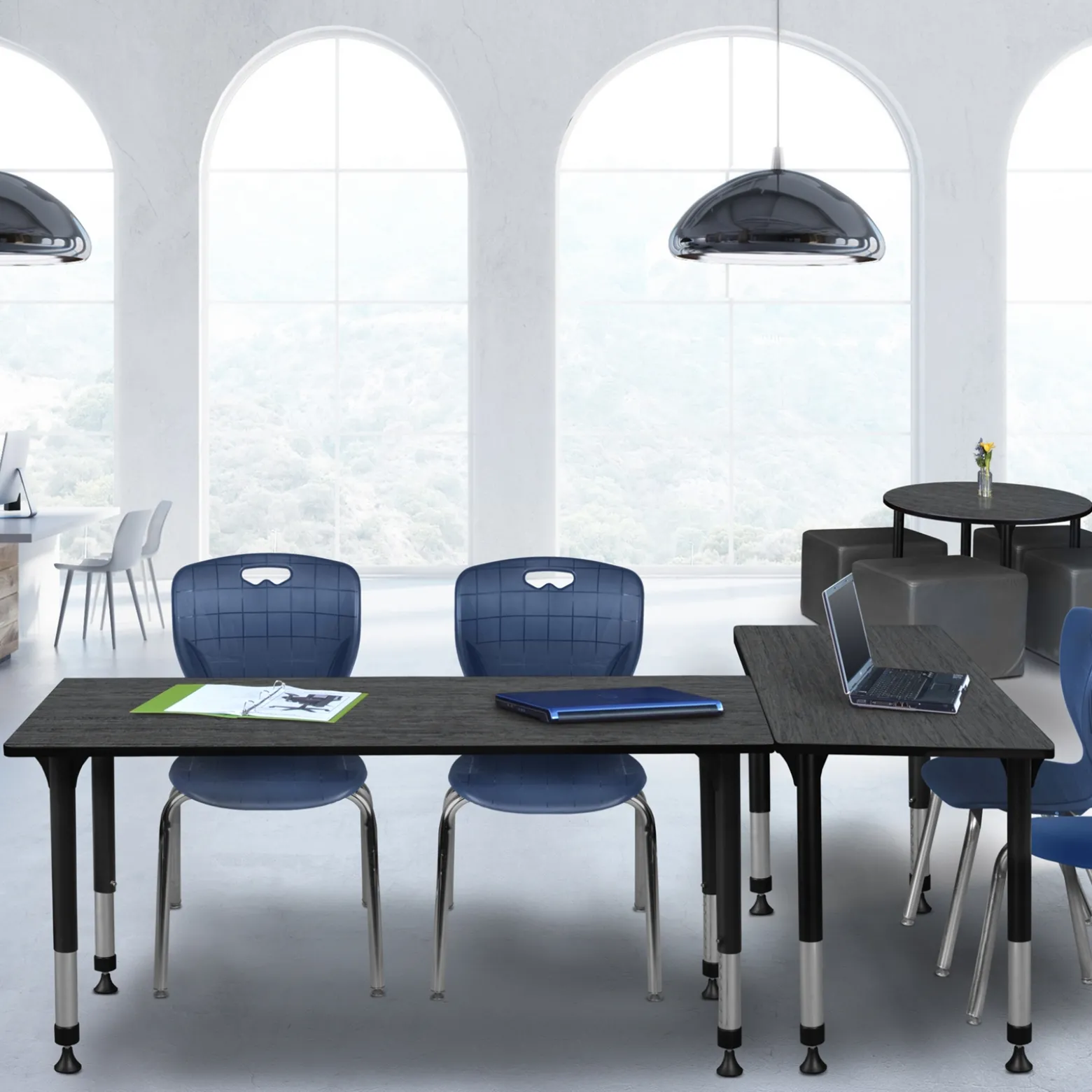 Merit Rectangle Height-Adjustable Table - 72"x30"