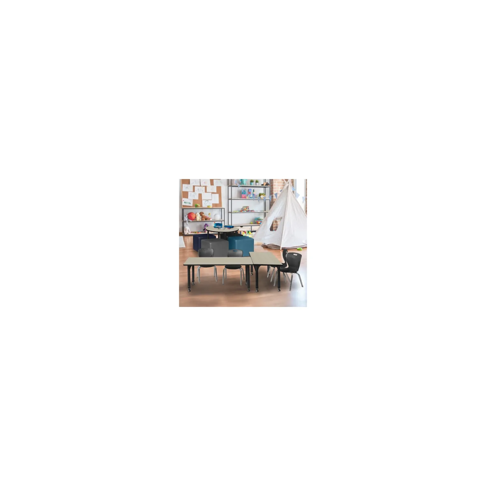 Merit Rectangle Height-Adjustable Table - 48"x24"