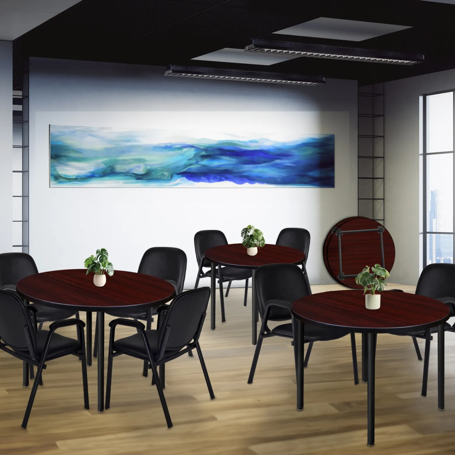 Merit Round Folding Table - 48"D
