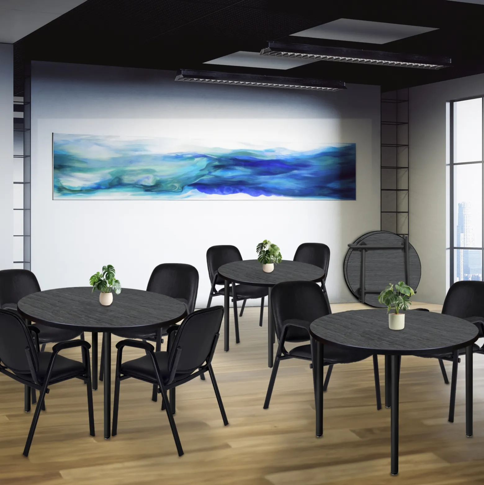 Merit Round Folding Table - 36"D