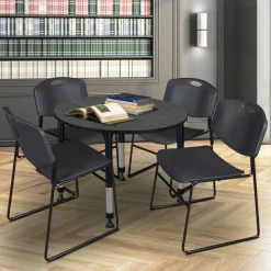 Merit Round Height-Adjustable Table - 36