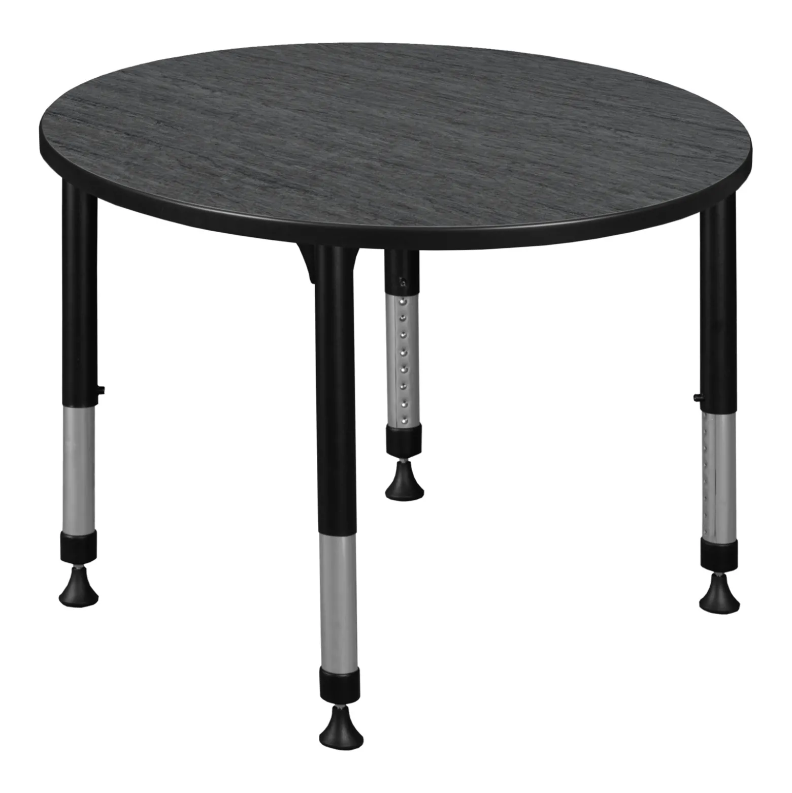 Merit Round Height-Adjustable Table - 42"D